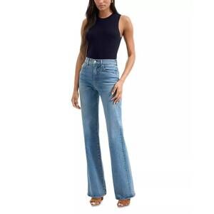 NEW VERONICA BEARD crosbie high rise wide leg jeans in ripple haze